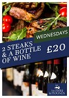 2 Steaks & a bottle of wine